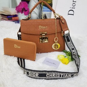 Dior Ladies Bag 2 Piece Brown Color QB00125