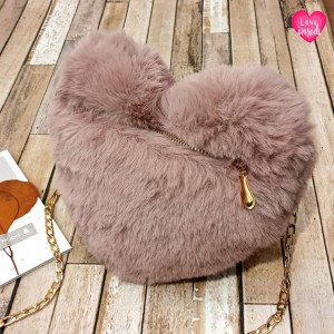 Ladies Shoulder Bag Love Style Pink Color QB00145