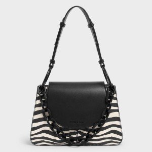 Charles & Keith Branded Bag Multi Color With Box QB00594