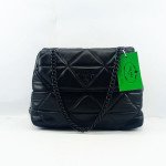 Prada Ladies Shoulder Bag With Chain & Leather Stripe QB00380