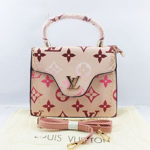 LV Ladies Shoulder Bag 2 Piece With Chain & Leather Stripe QB00387