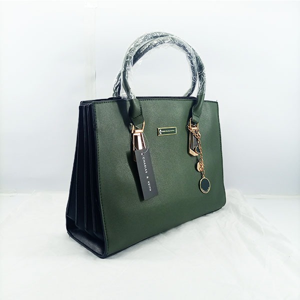 Charles & Keith Ladies Shoulder Bag 2 Piece With Leather Stripe QB00391