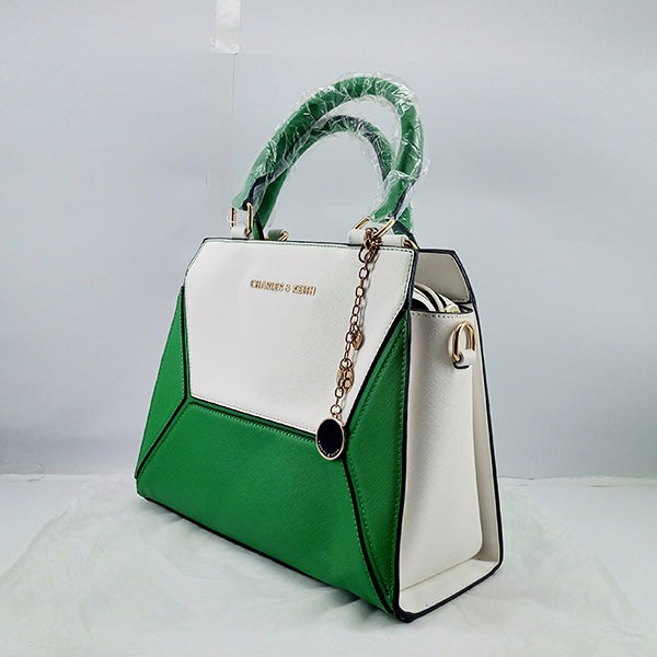 Charles & Keith Ladies Shoulder Bag 2 Piece With Leather Stripe QB00403