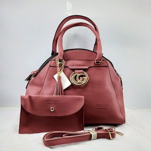 Gucci Ladies Hand Bag 3 Piece Black Color QB00405