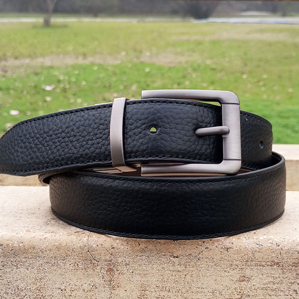 Genuine Leather Double Side Belt With Buckle For Men QBL037