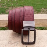 Genuine Leather Double Side Belt With Buckle For Men QBL033