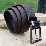 Genuine Leather Double Side Belt With Buckle For Men QBL031