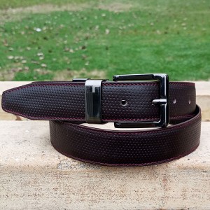 Genuine Leather Double Side Belt With Buckle For Men QBL031
