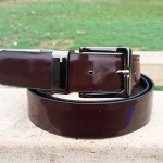 Genuine Leather Belt Double Side Brown & Black Color With Buckle For Men QBL050
