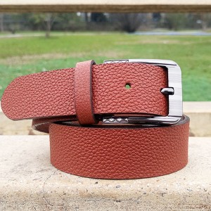 Genuine Leather Belt Mustard Color With Buckle For Men QBL049