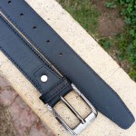 Genuine Leather Belt Black Color With Buckle