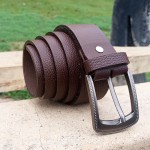 Genuine Leather Belt Brown Color With Buckle For Men QBL014