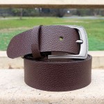 Genuine Leather Belt Brown Color With Buckle For Men QBL014