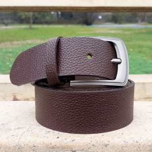 Genuine Leather Belt Brown Color With Buckle For Men QBL014
