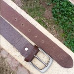 Genuine Leather Belt Brown Color With Buckle For Men QBL014