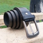 Genuine Leather Belt For Men Black Color With Buckle QBL012