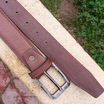 Genuine Leather Belt Brown Color With Buckle For Men QBL024