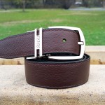 Genuine Leather Double Side Belt Crocodile Style With Buckle For Men QBL054