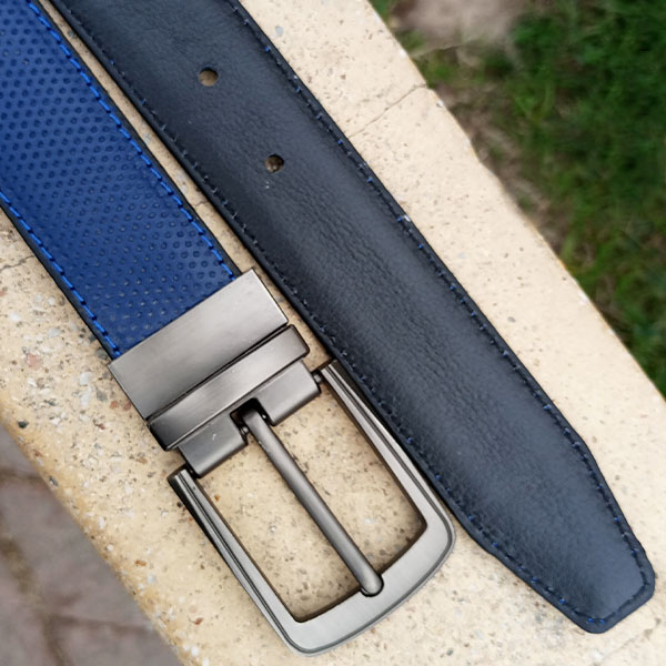 Genuine Leather Double Side Belt With Buckle For Men QBL030