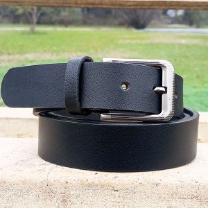 Genuine Leather Belt Black Color With Buckle For Men QBL015