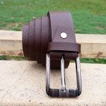 Genuine Leather Belt Brown Color With Buckle For Men QBL021