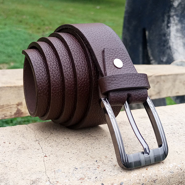 Genuine Leather Belt Brown Color With Buckle For Men QBL021