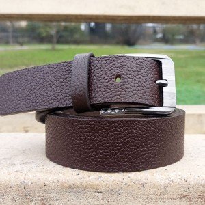 Genuine Leather Belt Brown Color With Buckle For Men QBL021