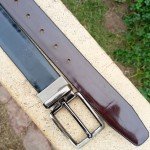 Genuine Leather Belt Double Side Black & Brown Color With Buckle For Men QBL052