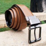 Genuine Leather Double Side Belt Mustard Color With Buckle For Men QBL055