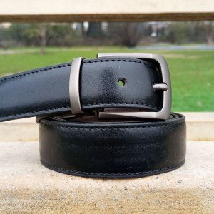 Genuine Leather Belt Black & Brown Color 2 Side With Buckle For Men QBL016