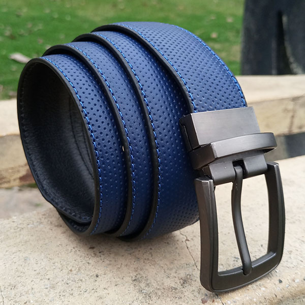 Genuine Leather Double Side Belt With Buckle For Men QBL030