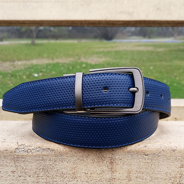 Genuine Leather Double Side Belt With Buckle For Men QBL030