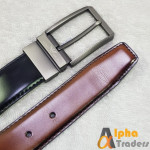 Gorgio Armani BT104 Leather Belt Dual Side Buckle