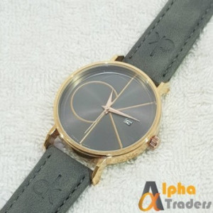 CK Watch 9046 Leather Strap With Date