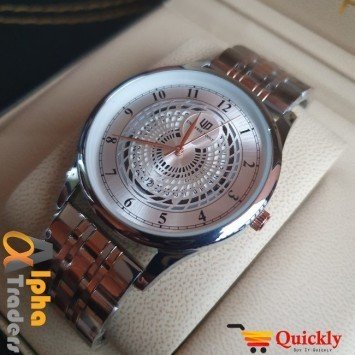 Universal Point Men Original Silver Watch