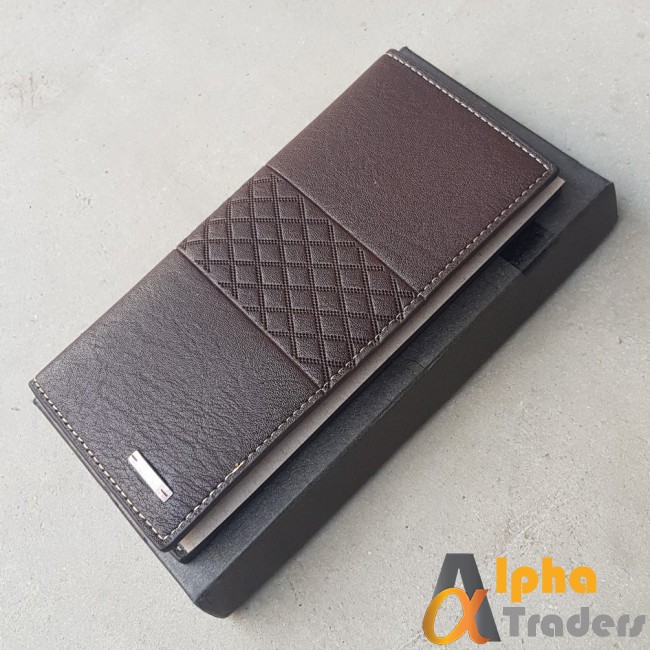 Bovis WL131 Original Leather Long Wallet  Dark brown