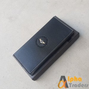 Bovis WL134 Original Leather Long Wallet Black Color
