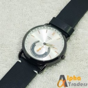 Fossil  8009B Leather Strap Watch With Down Seconds