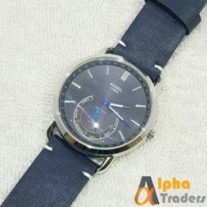 Fossil 8009B Watch Leather Strap Stylish Watch With Down Seconds