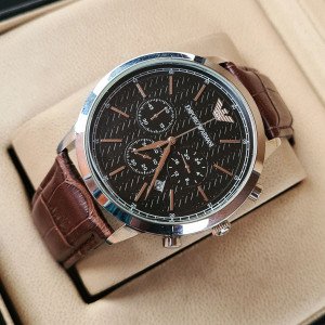 Emporio Armani AR-2481 Strap Chronograph Wrist Watch With Date
