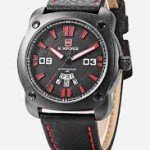 NAVIFORCE NF9096M Watch Leather Strap With Day & Date