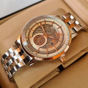 True Worth 2341 Rose Gold & White  Chain Strap Watch