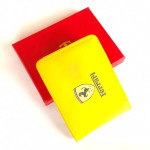 Ferrari AT119 Leather Wallet Yellow Color