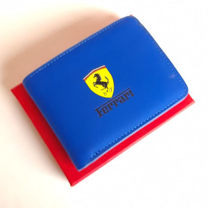 Ferrari AT119 Leather Wallet Blue Color