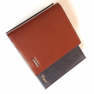 Bogesi WL110 Genuine Leather Book Wallet Brown