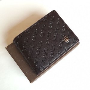 Rolex Leather Wallet Black Color With Box