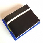 Black WL112 Genuine Leather Mutli Color Wallet