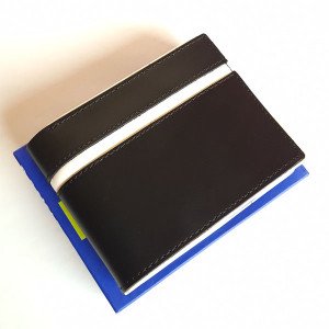 Black WL112 Genuine Leather Mutli Color Wallet